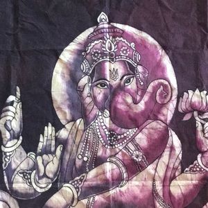 Batik and Silkscreen Ganesha Wall Panel for altar